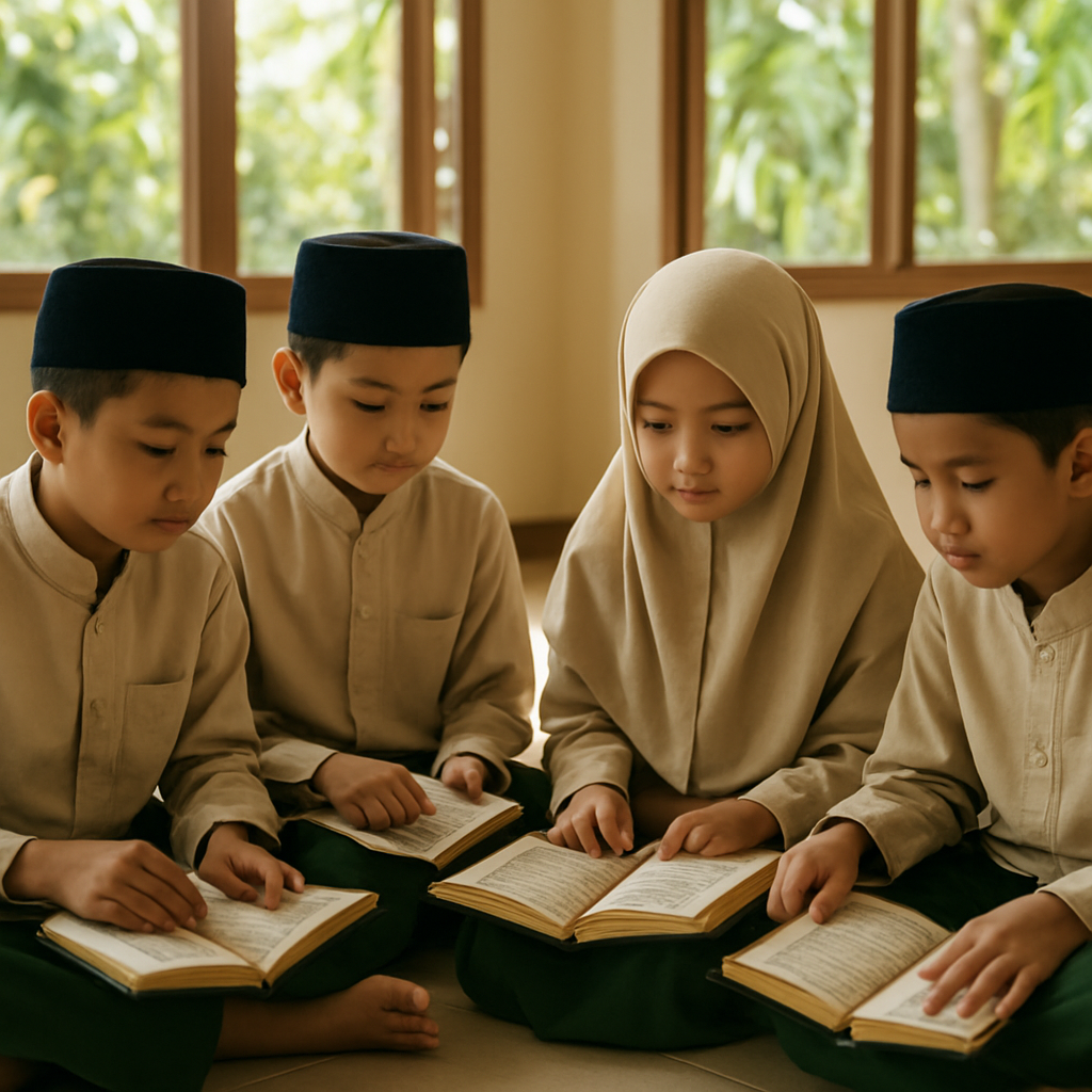 Siswa Sekolah Alam Jamur belajar Al-Qur'an bersama
